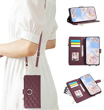 Nubia S 5G Case Diary-type Shoulder Nubia S5G Smartphone Case Mobile Cover with Ring for Mldjomid 6.7 inch ZTE Nubia S5G A403ZT Ymobile Notebook Type Case Coin Purse Card Storage Sliver a403zt Mobile
