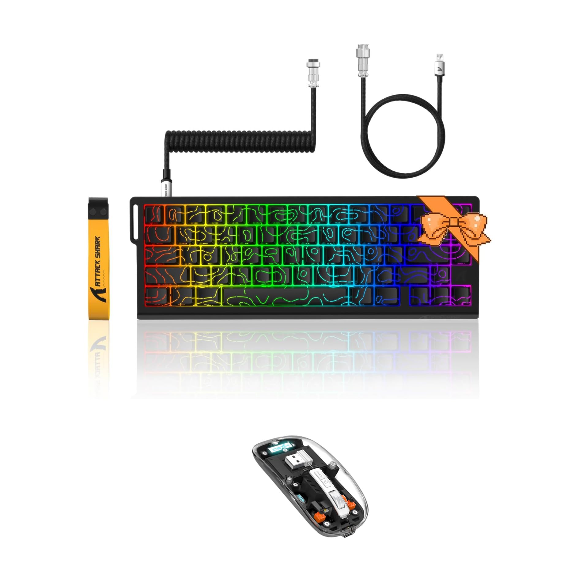 【新品】ATTACK SHARK X68MAX HE USB-C Amazon.com: ATTACK SHARK X68 HE 8KHZ Rapid Trigger Keyboard