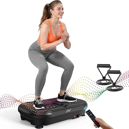 Miniatura 14 de AXV Vibration Plate Fitness Platform Exercise Machine Vibrating Shaking Full Body Shaker Workout Vibrate Stand Shake Board Sport Gym for Weight Loss