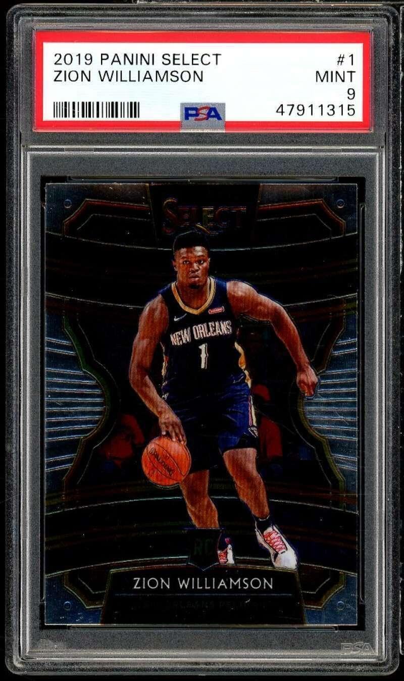 Zion Williamson Rookie Card 2019-20 Panini Select #1 PSA 9 - Basketball Slabbed Rookie Cards