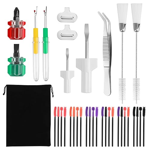 36 Pcs Sewing Machine Cleaning Kit Including Silicone Dense Hair