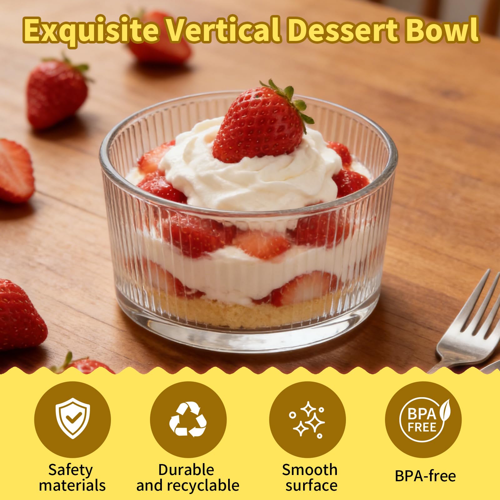 9 Pezzi 200ml Tazza da Dessert Verrine, Coupelle Dessert, Bols À Dessert en Verre, Coupes per Gelato Panna Cotta Frutta, Party Cucina