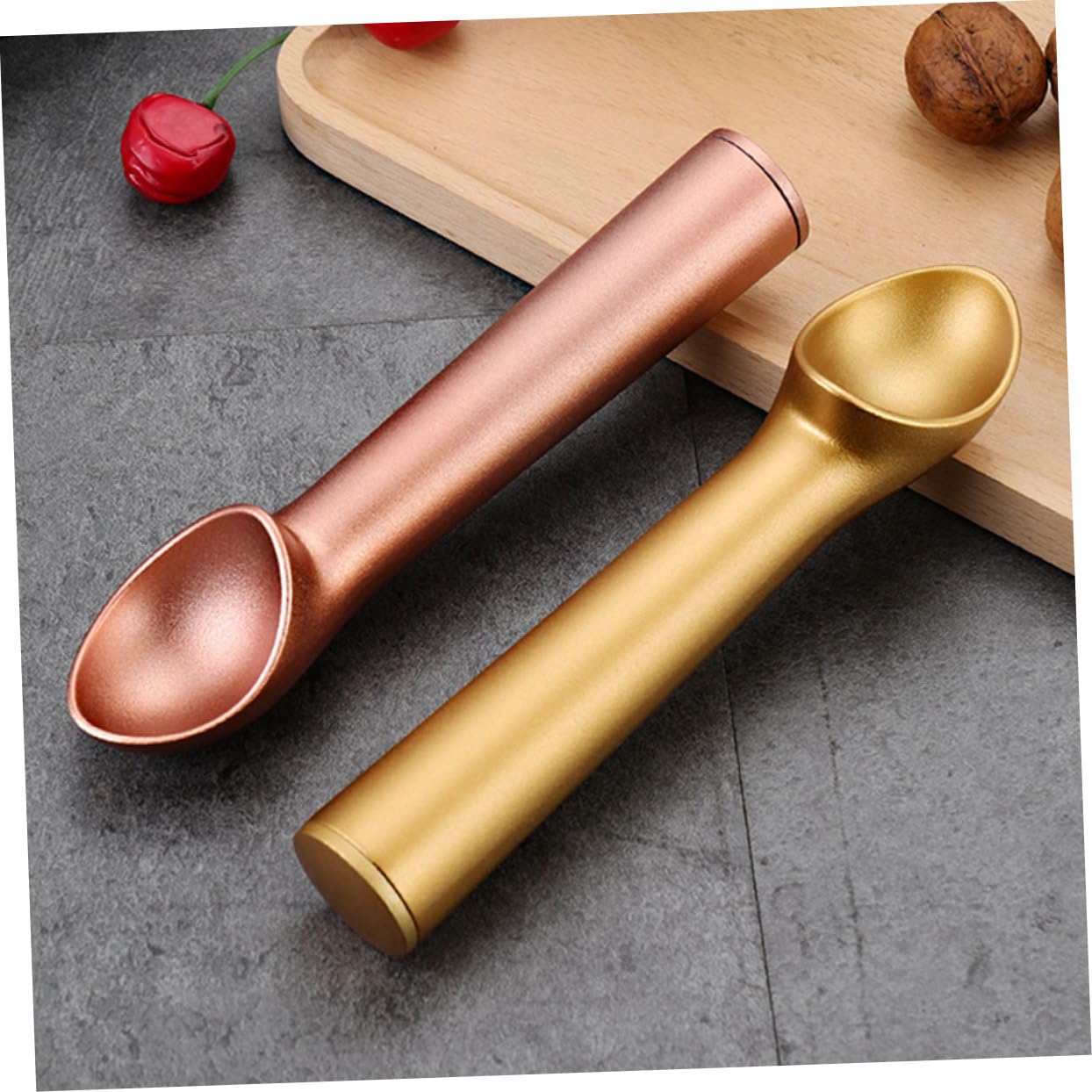 VALICLUD 4pièces Cuillère à Glace Multifonctionnelle Aluminium Cuillère à Fruits Et Pastèque Pratique Pour Cuisine Pâtisserie