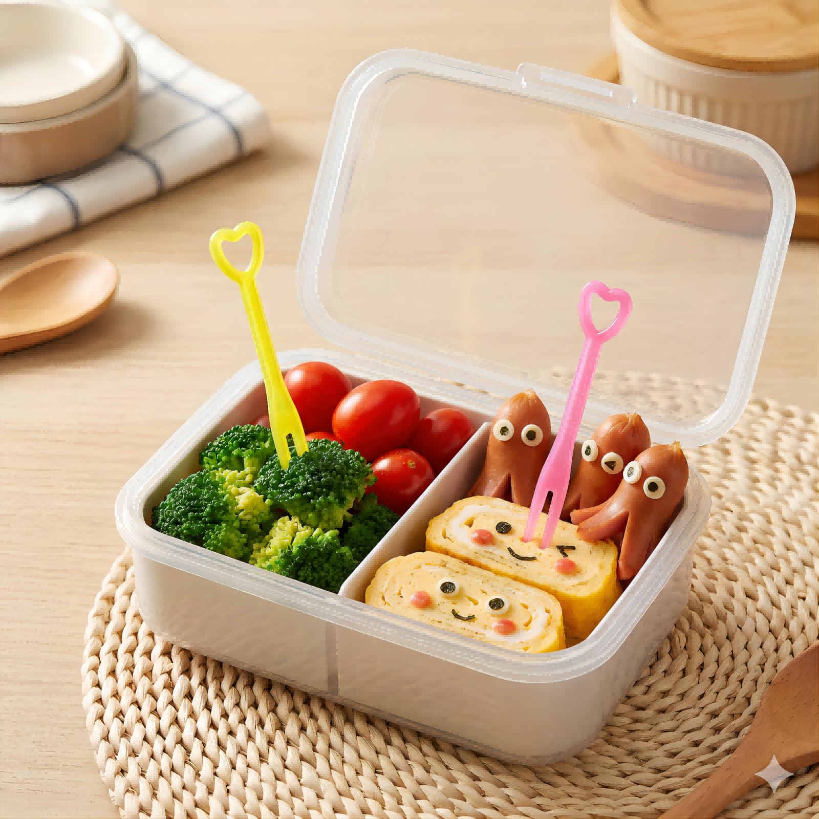 Amazon | OUNONA フルーツ フォーク プラスチック ケーキピック ミニ