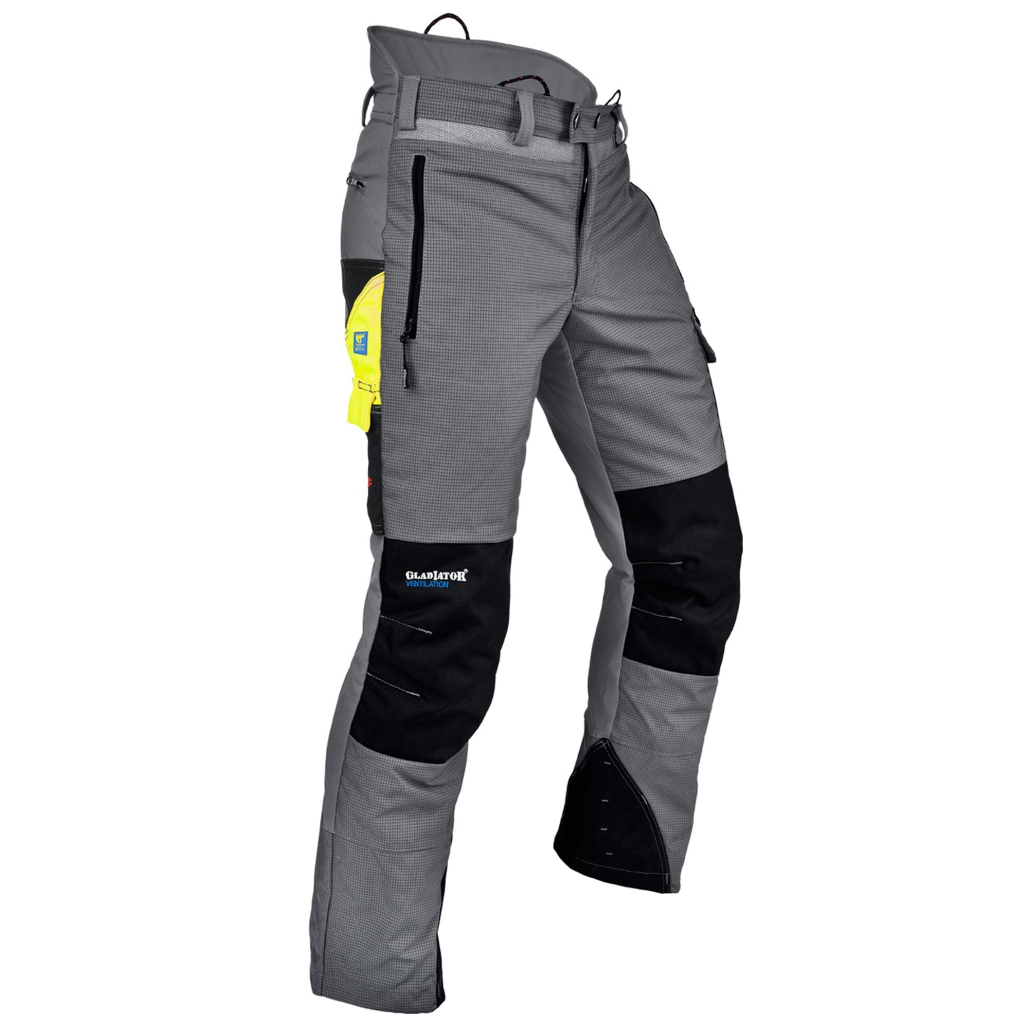 Pfanner Ventilation - Pantalones de protección contra cortes (clase 1), color gris, gris, M