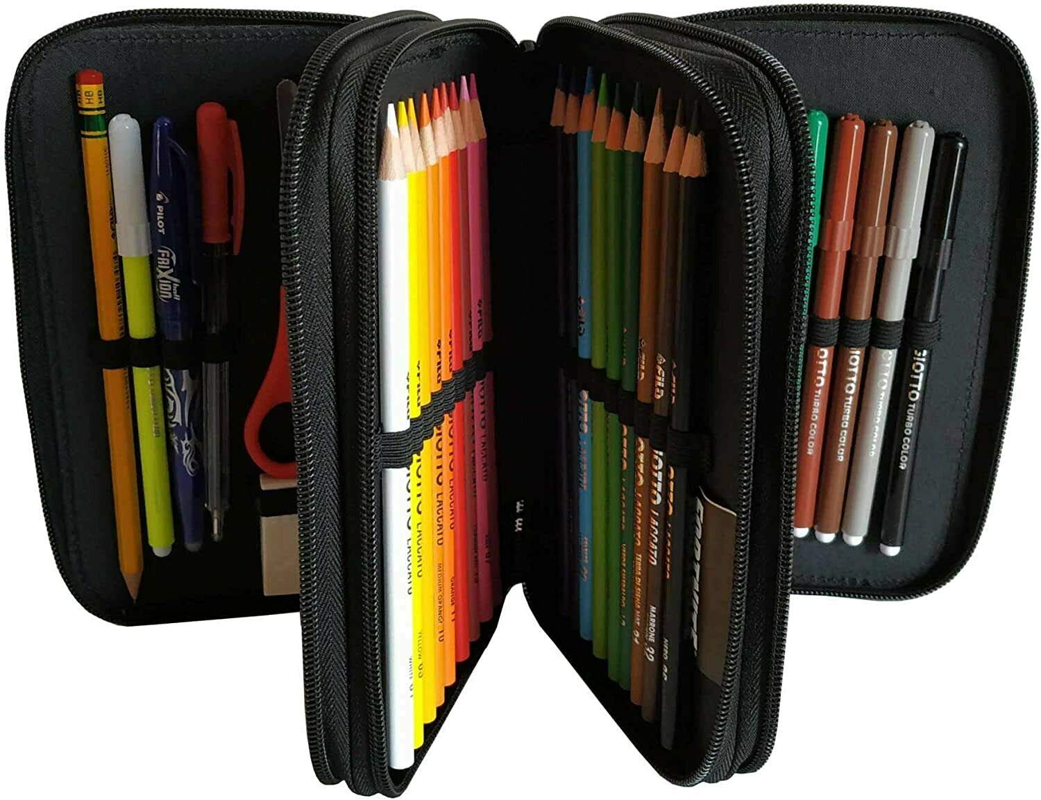 Panini spa Schoolpack Zaino Scuola Compatibile con Fortnite Nero 42x30x15 cm + Astuccio 3 Zip Completo