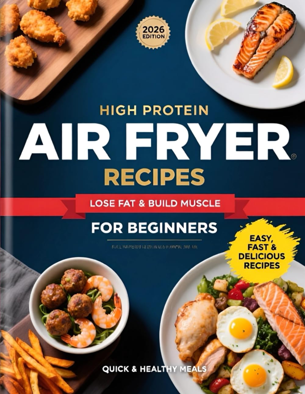 High Protein Air Fryer Cookbook for Beginners: Quick & Easy Recipes for Weight Loss, Muscle Gain & Meal Prep