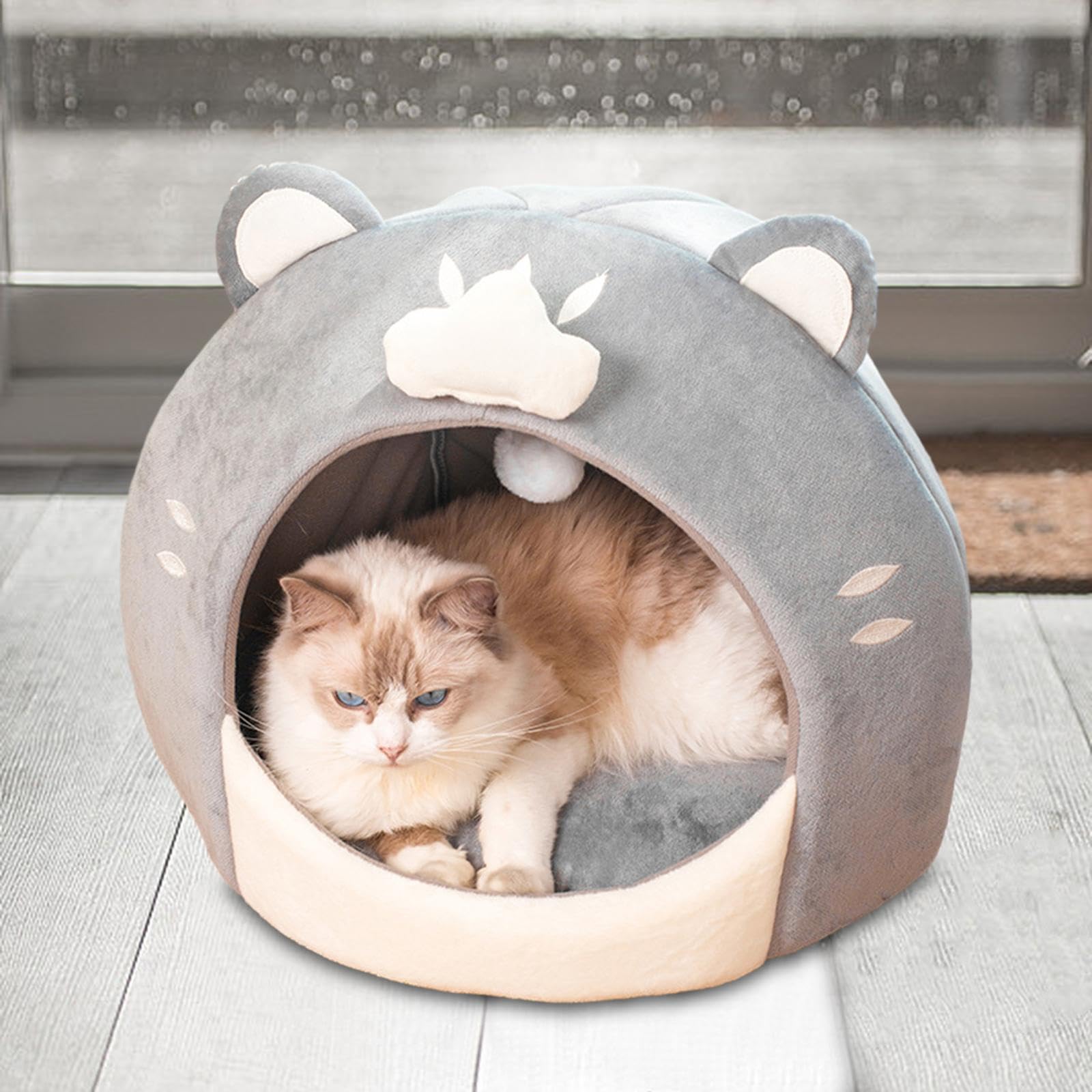 Letto in grotta for gatti Tenda for cuccia for gatti Capanna for gatti con palla in peluche Letti for gatti lavabili leggeri e facili da pulire for gatti da interni / 259