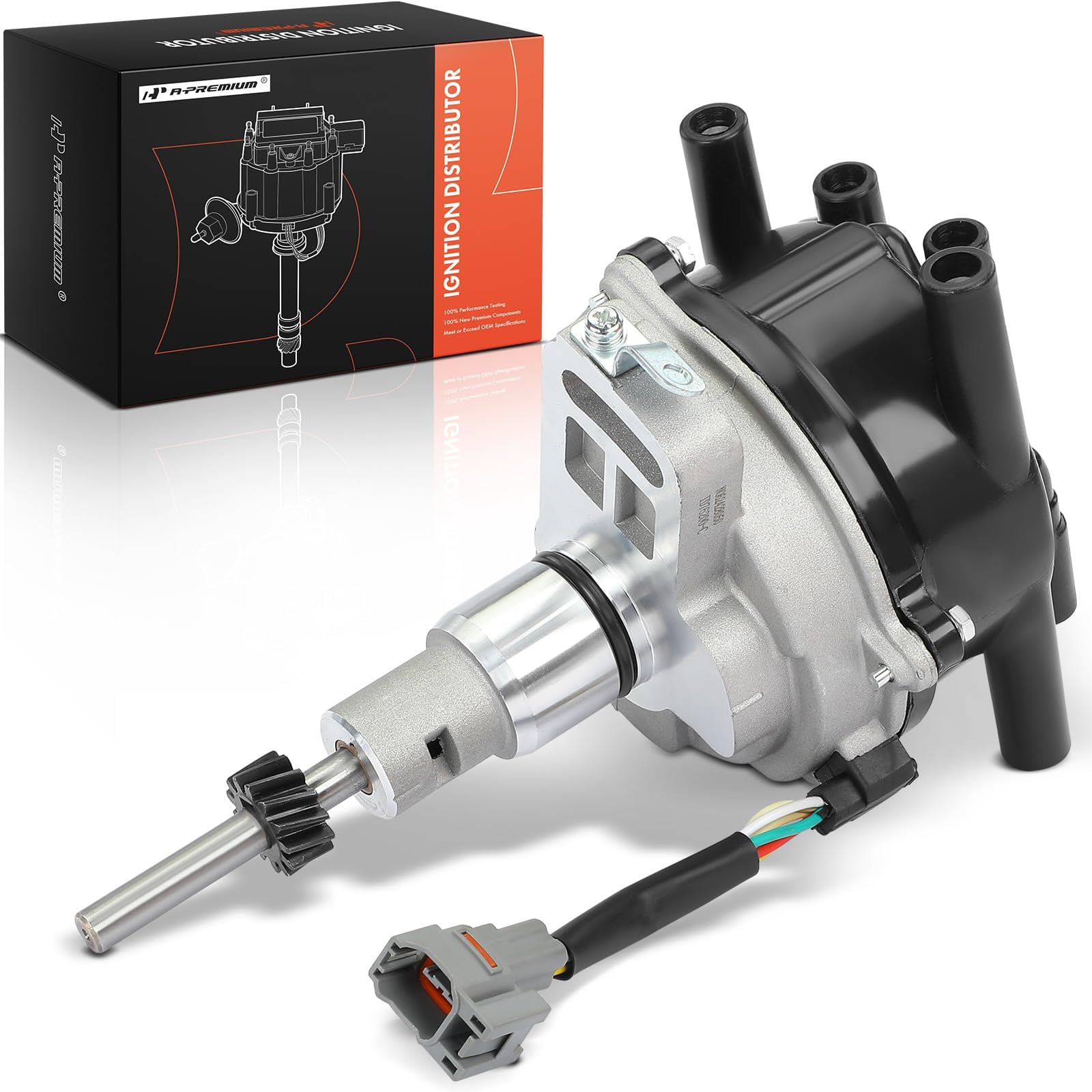 A-Premium Ignition Distributor with Cap and Rotor Compatible with Toyota 4Runner, Pickup, 1988 1989 1990 1991, 3.0L