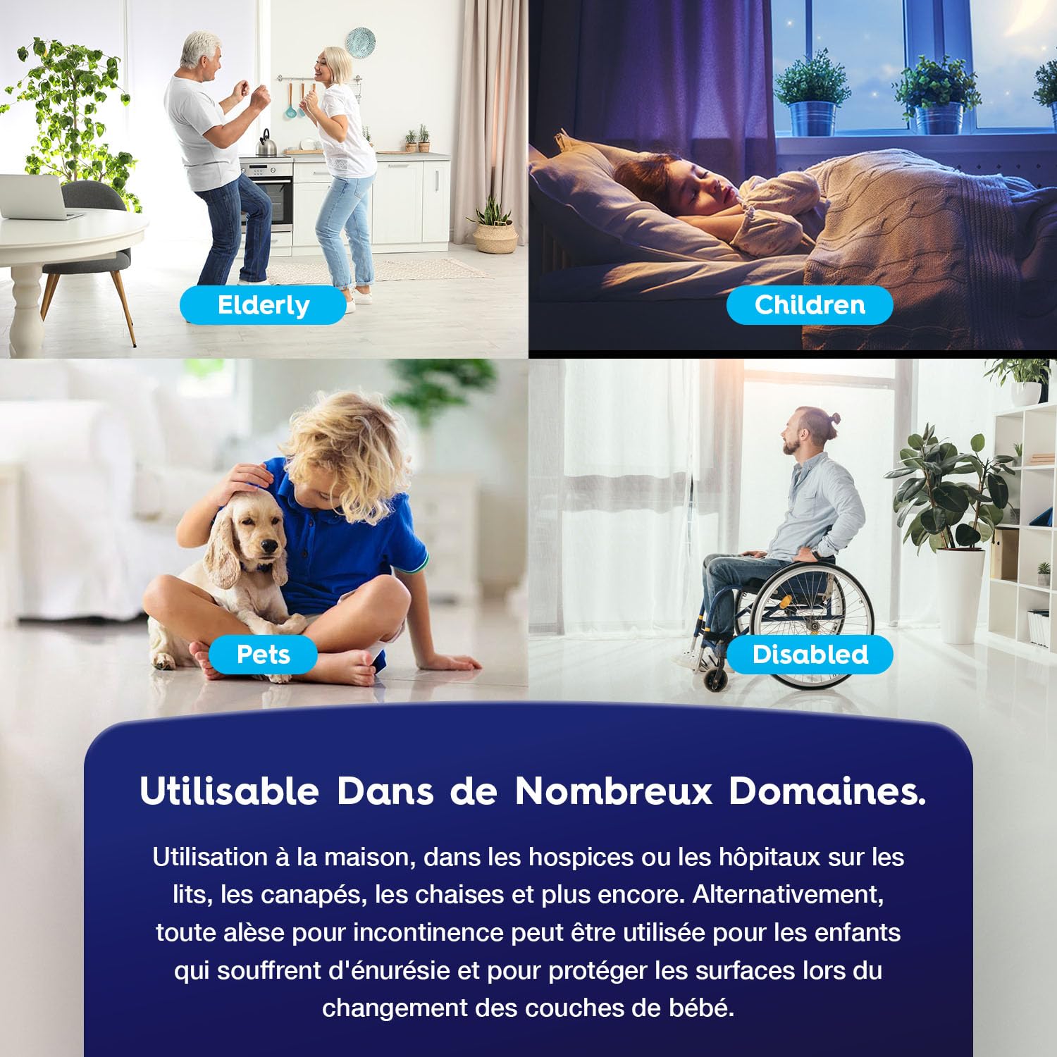 30 x Pulp alèses de Protection jetable pour Incontinence 90cm x 60cm | Tapis de Protection imperméables absorbants pour Matelas, canapé et Chaise pour Enfants, Adultes et Personnes âgées