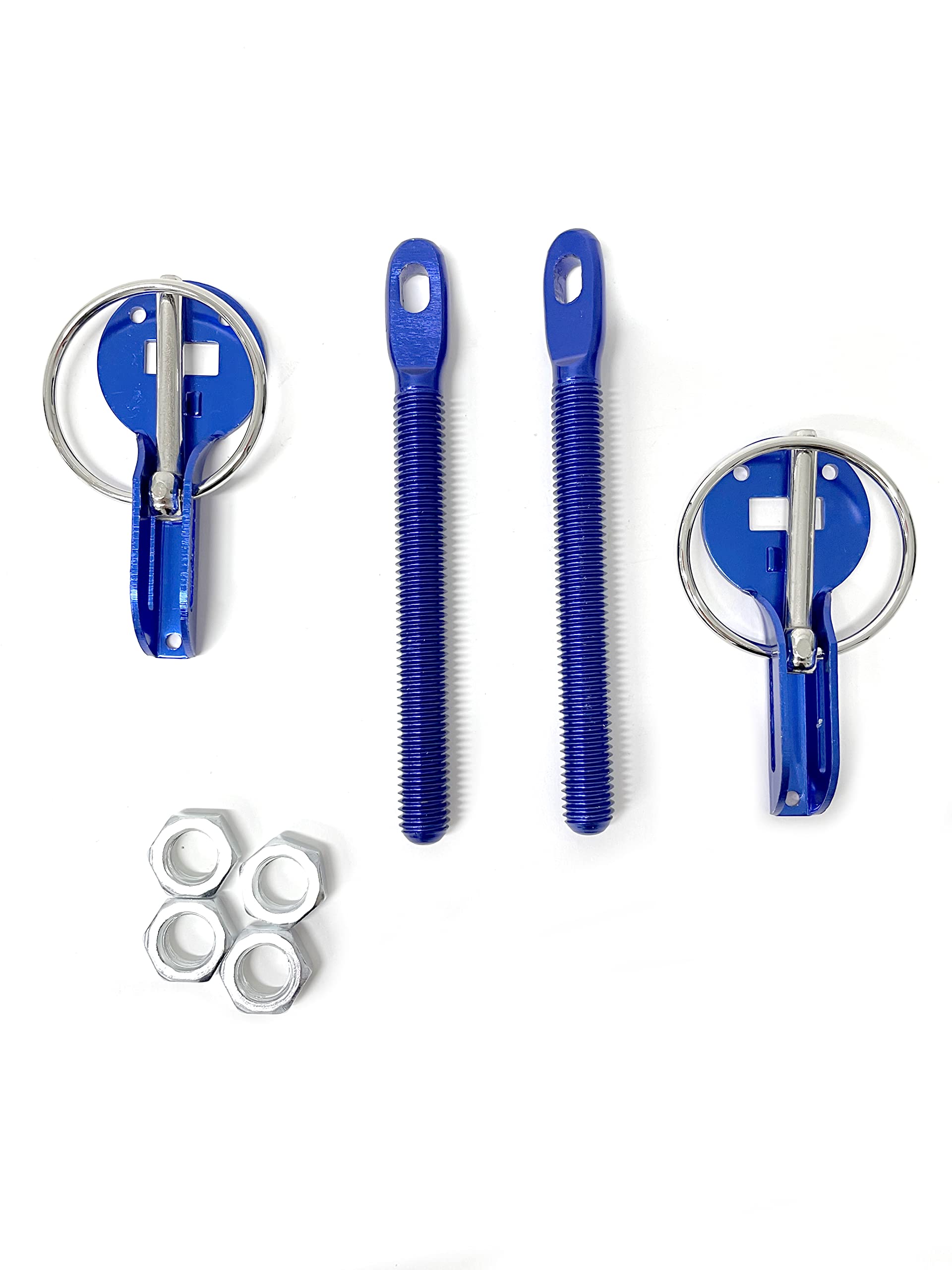 Modengzhe 8 Chiusure A Sgancio Rapido In Alluminio Per Paraurti Auto - Blu Anodizzato - Universali Per Cofano E Bagagliaio