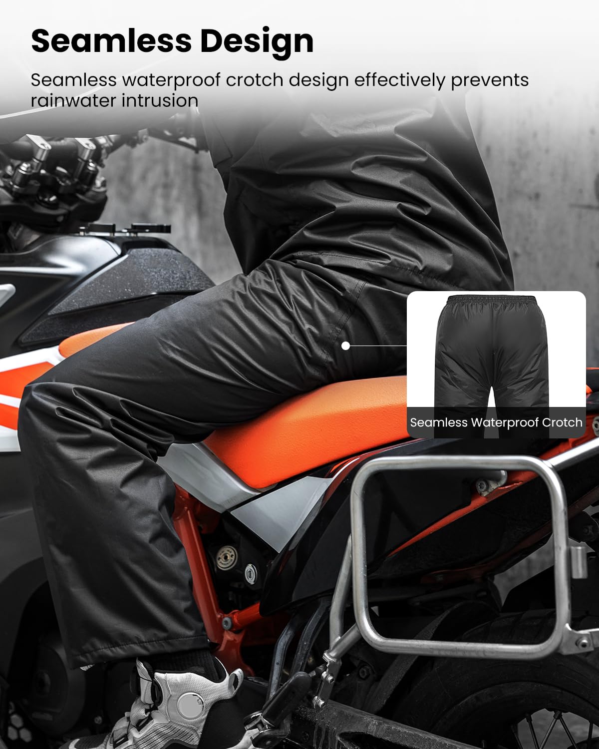ILM Motorrad Regenkombi Herren Damen Wasserdicht-Regenjacke Verschleißfest, 6 Taschen, 2-teiliges Set mit Jacke und Hose
