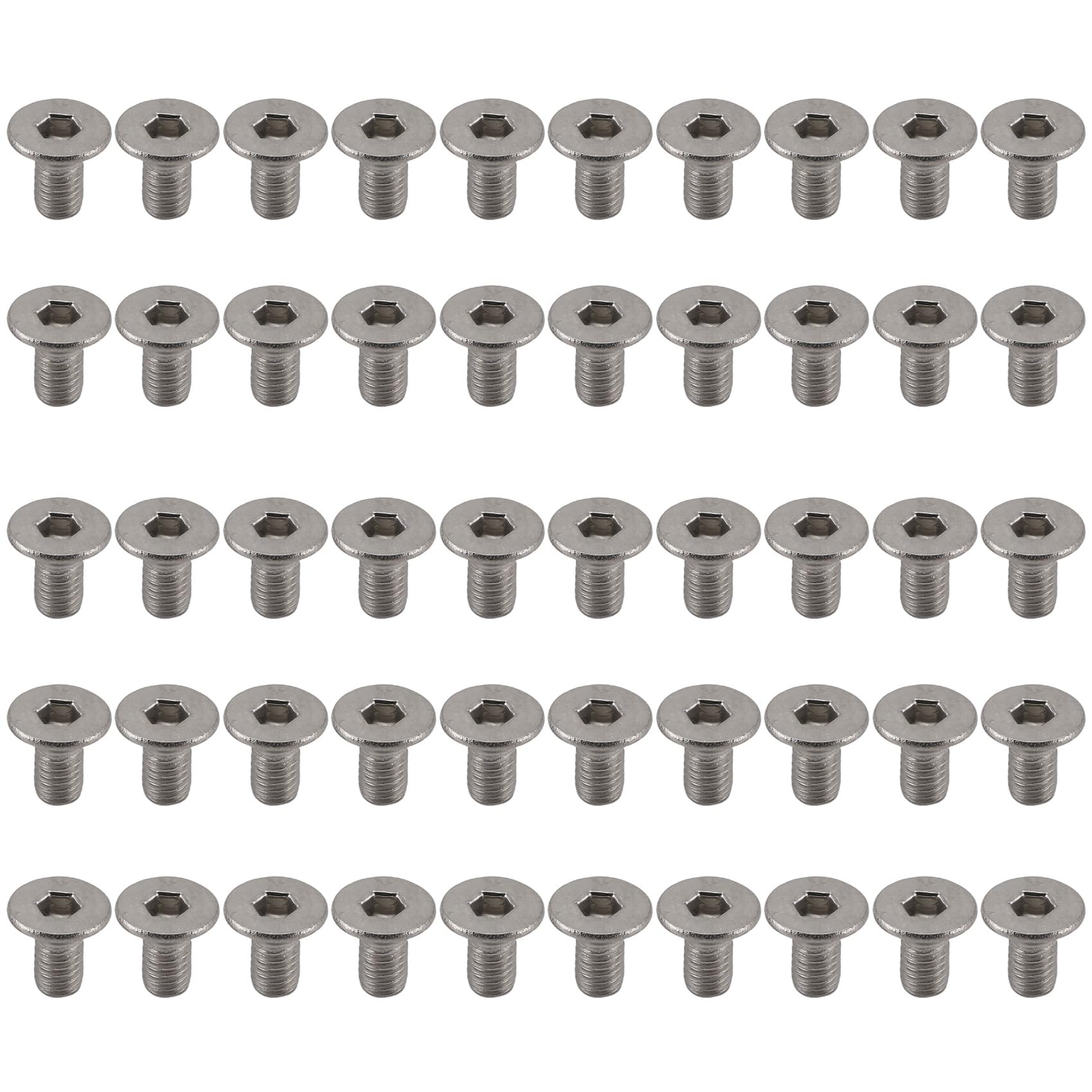 Aisuoka M3 x 6mm Hex Socket Countersunk Flat Head Bolts 50pcs