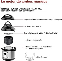 Vista 7 de Instant Pot Duo Crisp - Freidora de aire 11 en 1 y olla eléctrica a presión con tapas para diferentes formas de cocción, freidora de aire