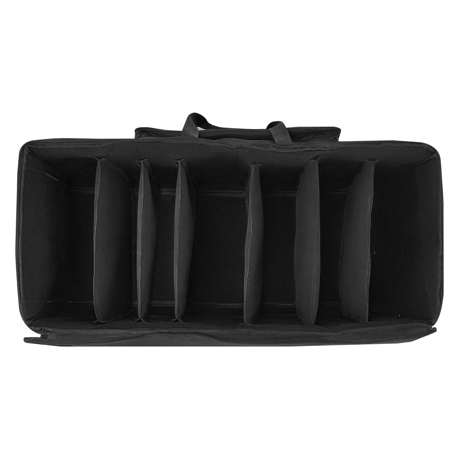 VEVOR Sac à Roulettes pour Batterie Électronique, 600D, Housse de Transport Rembourrée, Intérieur 92x42x41 cm, Séparateurs Amovibles, Noir