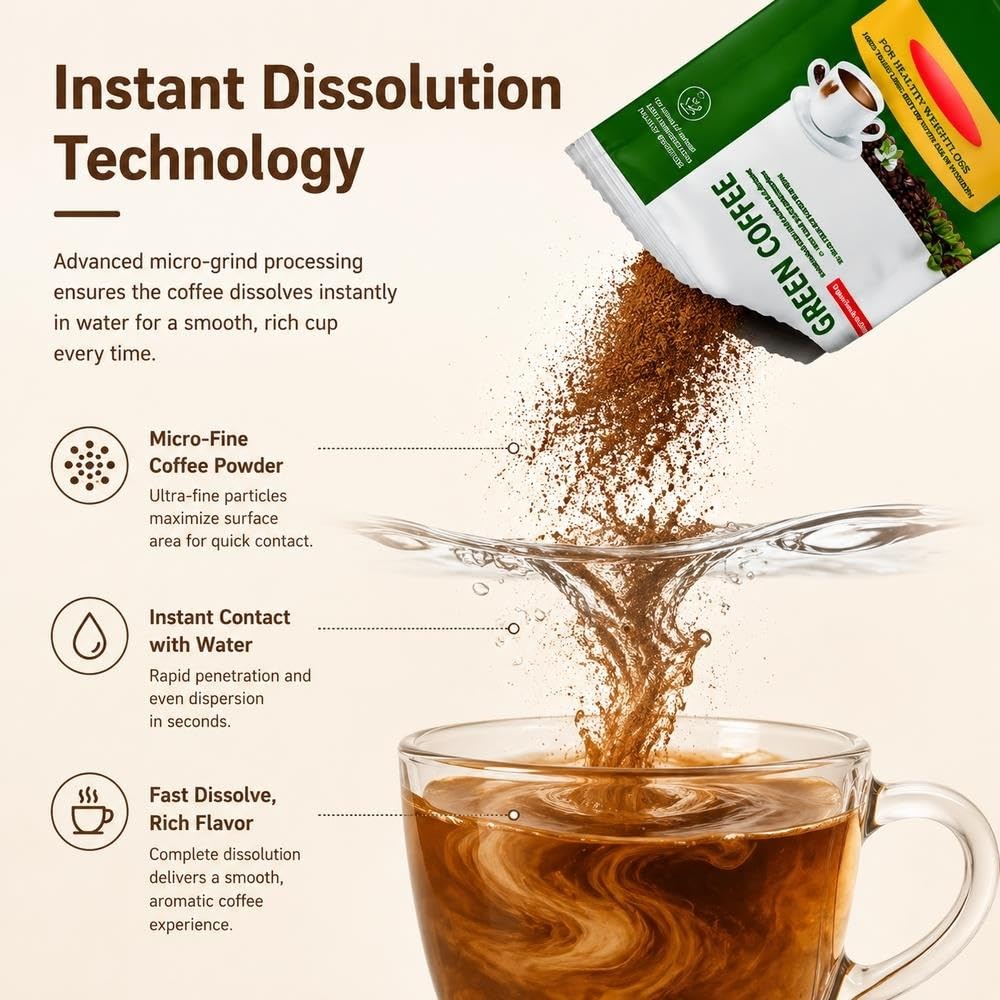 Miscela di supporto immunitario for tè e caffè verde ai funghi | Caffè energetico equilibrato, vegano, senza glutine, a tostatura media(2pcs)
