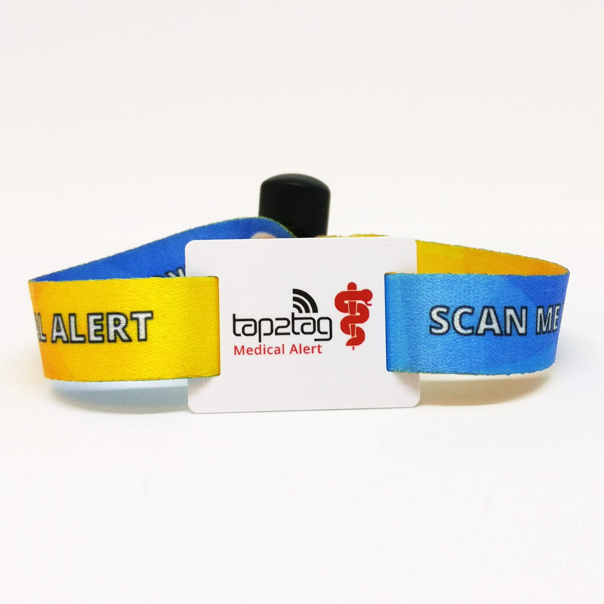 Tap2Tag Fabric Medical Alert Wristband Scannable with NFC
