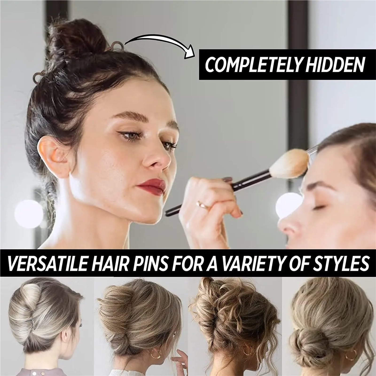 Forcine per capelli a forma di U, 150 pezzi, alla moda, strumenti per acconciature a forma di U, fermagli magici per capelli pieghevoli, semplici e comode forcine per donne (marrone)