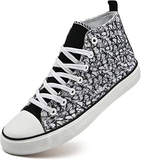 sharllen High Top Sneakers Damen Canvas Stoffschuhe Freizeit Turnschuhe