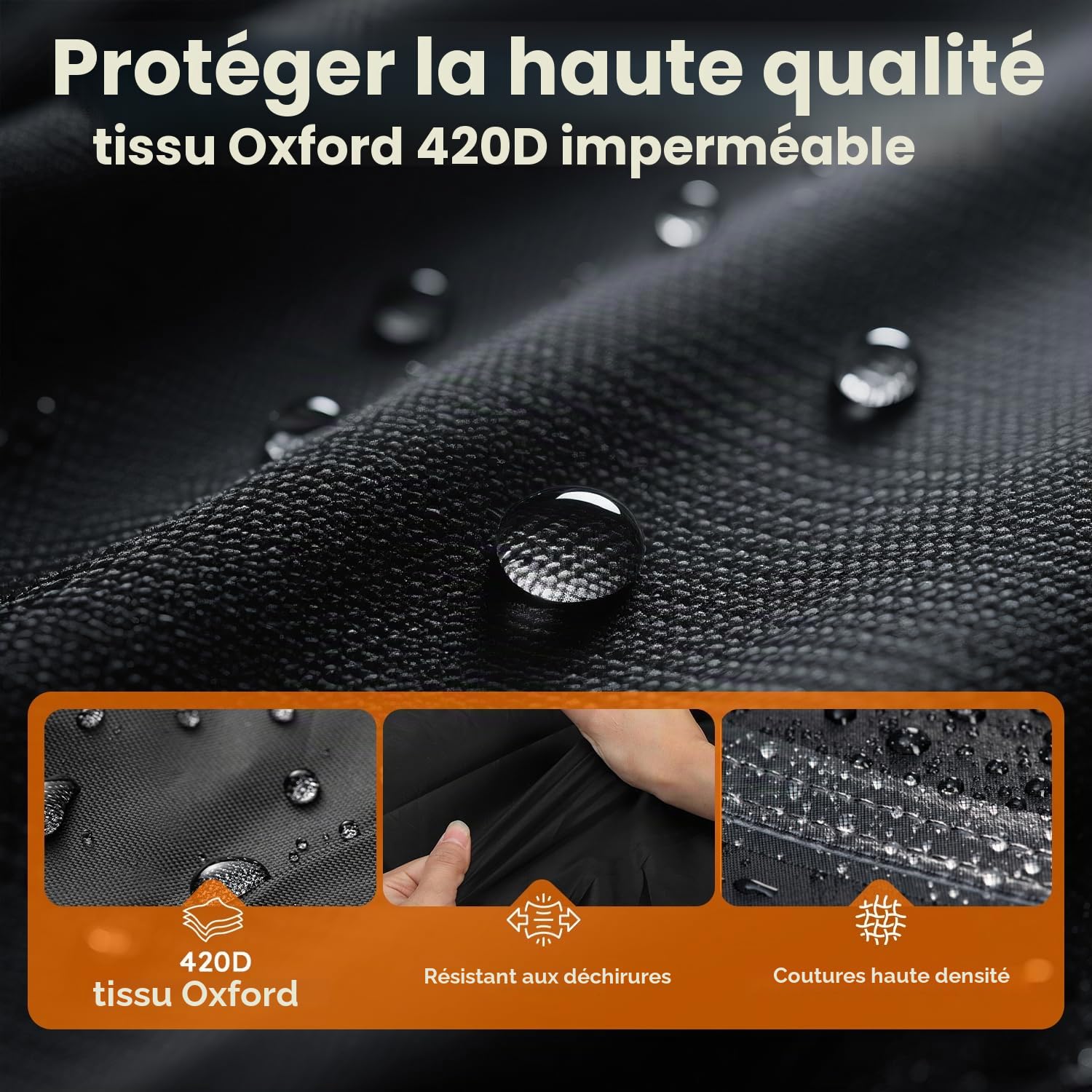 Housse De Protection Spa Couverture,Bache Spa ImperméAble,Tissu Oxford 420D,Bain à Remous Étanche à la poussière et aux UV Coupe Vent - Noir (200 * 200 * 85 cm)