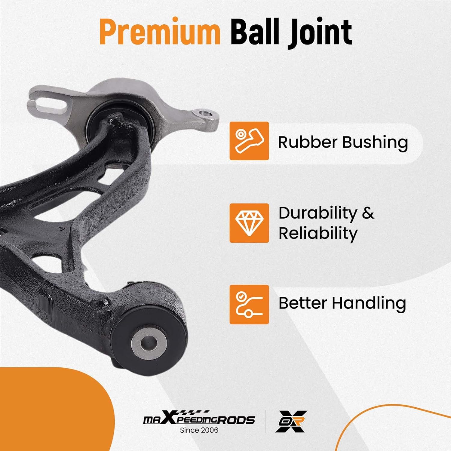 maXpeedingrods 2Pc Front Lower Control Arm Assembly for Jeep Grand Cherokee Dodge Durango 2011-2015, Suspension Control Arm Kit Replace RK642831 RK642830