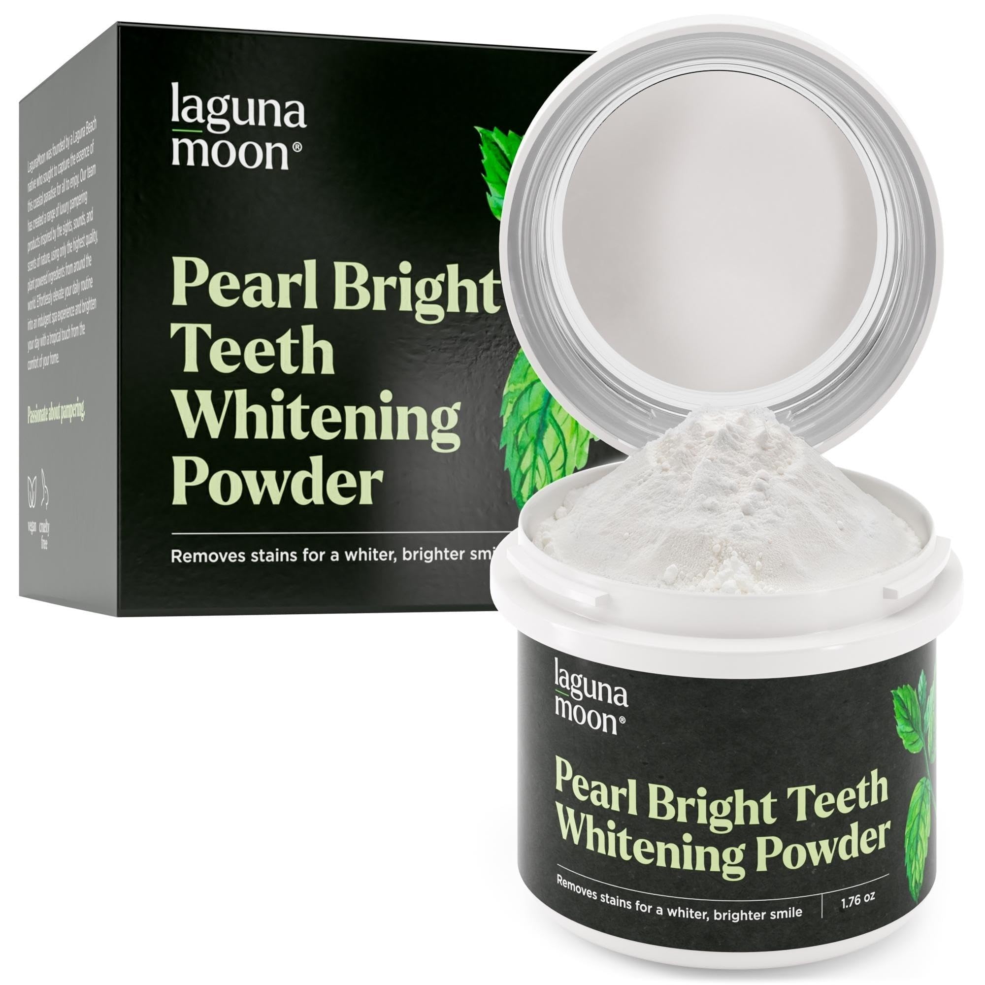 Lagunamoon Pearl Bright Teeth Whitening Powder,Natural Tooth & Gum Powder