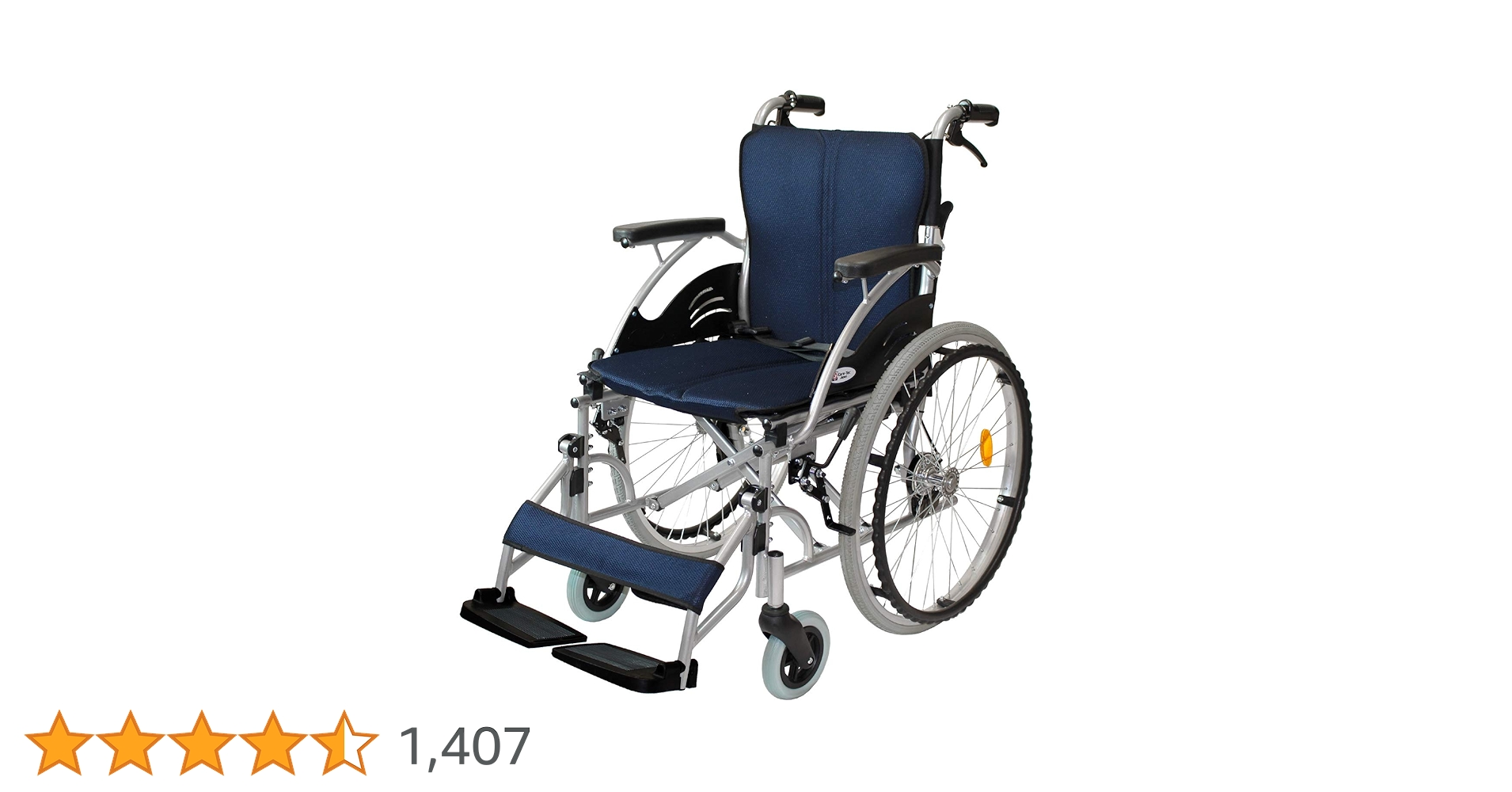 美品 自走用折りたたみ車椅子 ネイビー 車椅子 軽量 コンパクト 自走式 折りたたみ 介助用車椅子