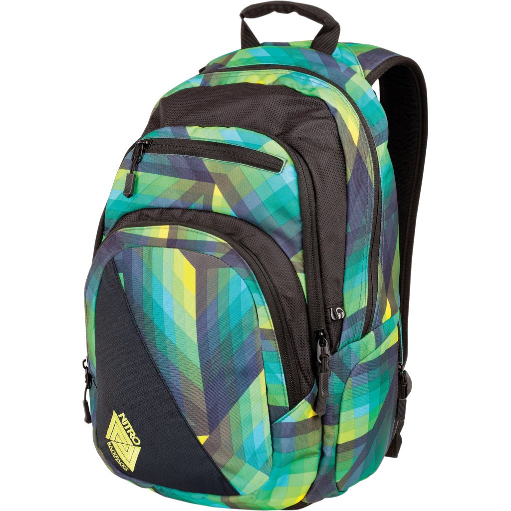 Nitro Stash Rucksack, Schulrucksack, Schoolbag, Daypack, Geo Green, 49 x 32 x 22 cm, 29 L,