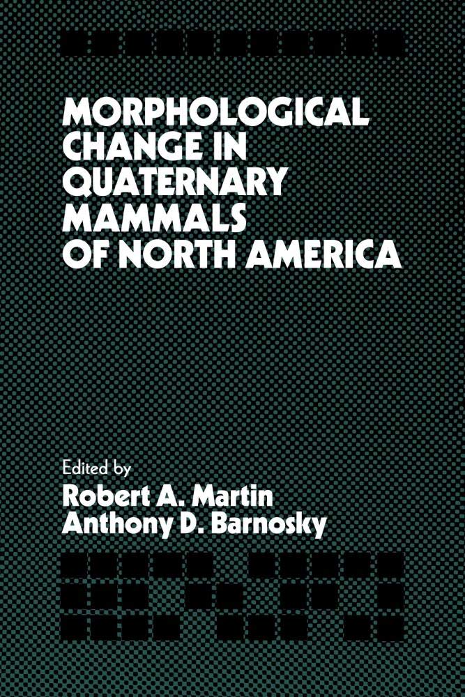 Morphological Change Quaternary Robert A. Martin Paperback 9780521020817