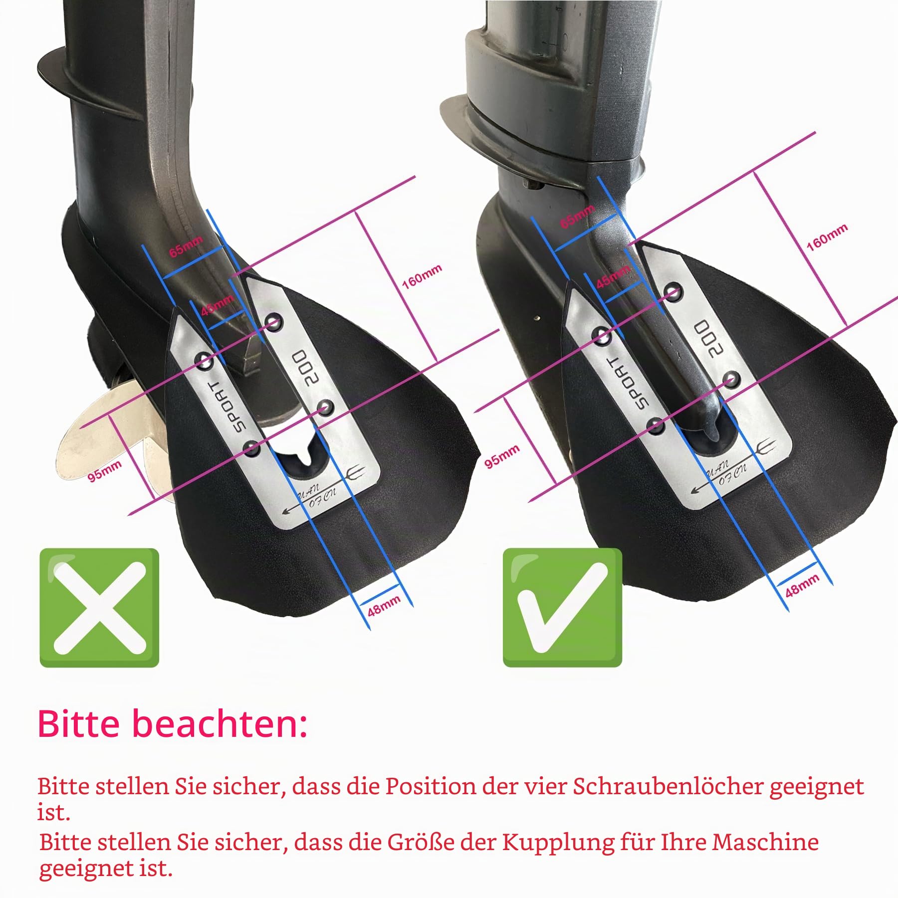 Marine Outboard Hydrofoil Stabilizer Boat Sport-200 Whale Tail Design Compatible with 8HP to 40HP Engines from Mercury Yama-ha Johnson Evinrude Hon-da Suzu-ki & More Brands