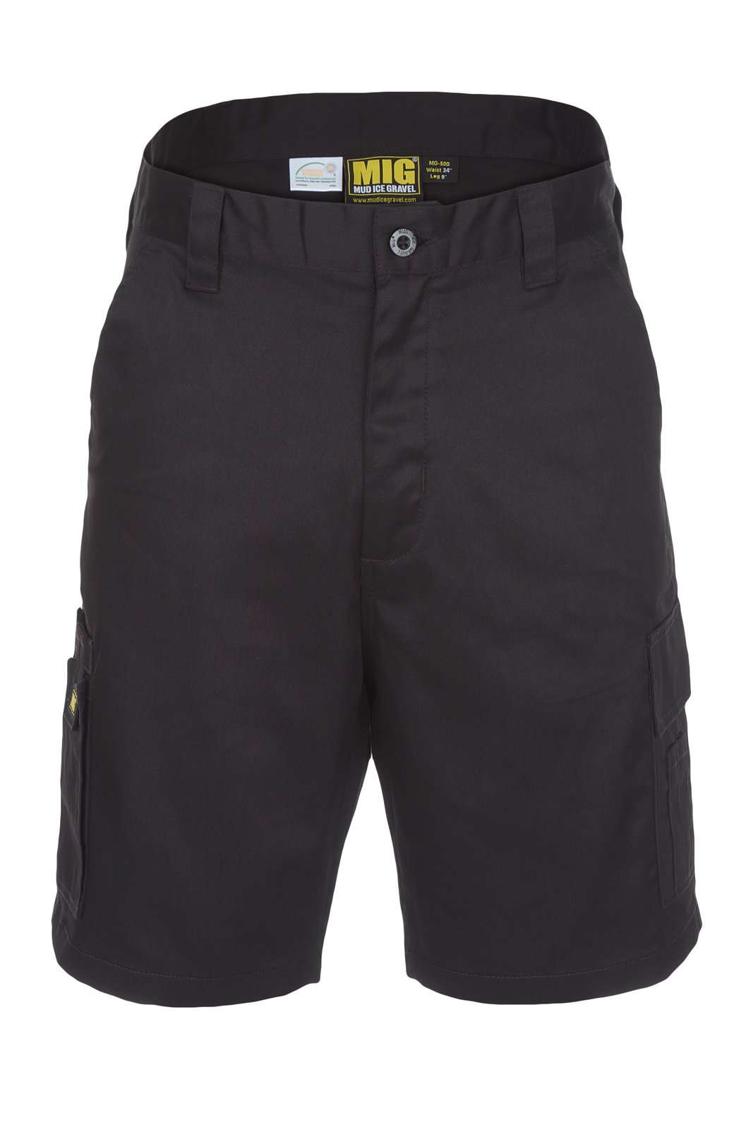 Mig Men's Black Cargo Work Shorts: /36 /9