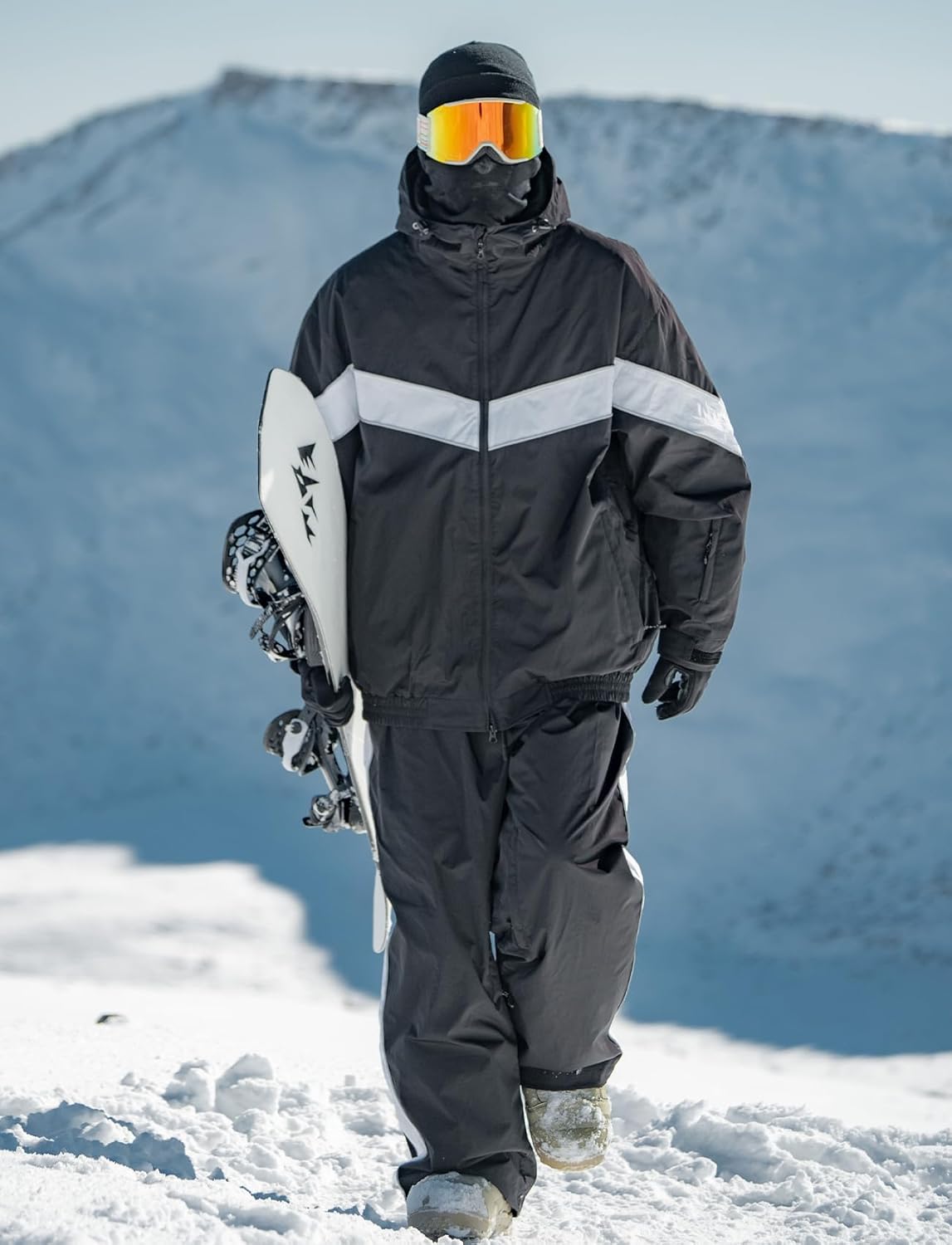 GSOU SNOW Men Snowboard Jacket Ski Baggy Women Snow Coat Waterproof Winter Sport Hooded Reflective Strip
