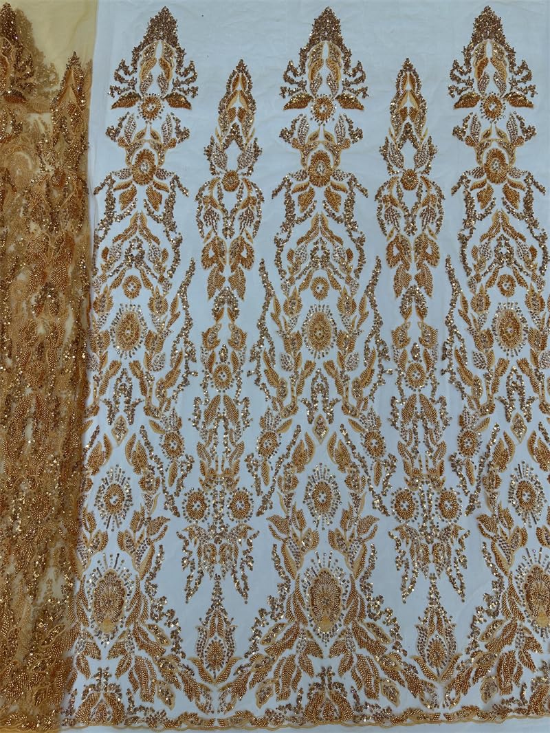 Amazon.com: Gorgeous Handmade Heavy Beaded Lace Fabric, Perfect for Wedding Gowns and Prom Dresses (5 Yards,Orange) Amazon.com: Gorgeous Handmade Heavy Beaded Lace Fabric, Perfect for Wedding Gowns and Prom Dresses (5 Yards,Orange)