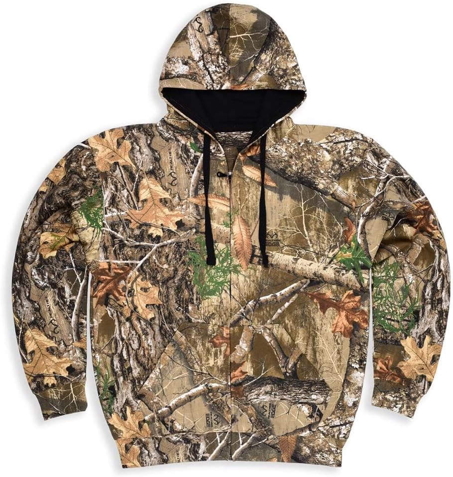 Bell RangersRealtree Camouflage Full Zip Hunting Hoodies for Mens and Women with Pockets