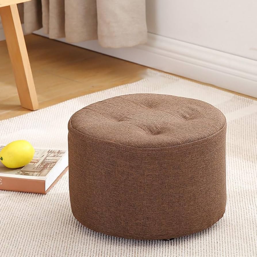 イタリア製　円形　木製フットスツール イタリア製 円形 木製フットスツール