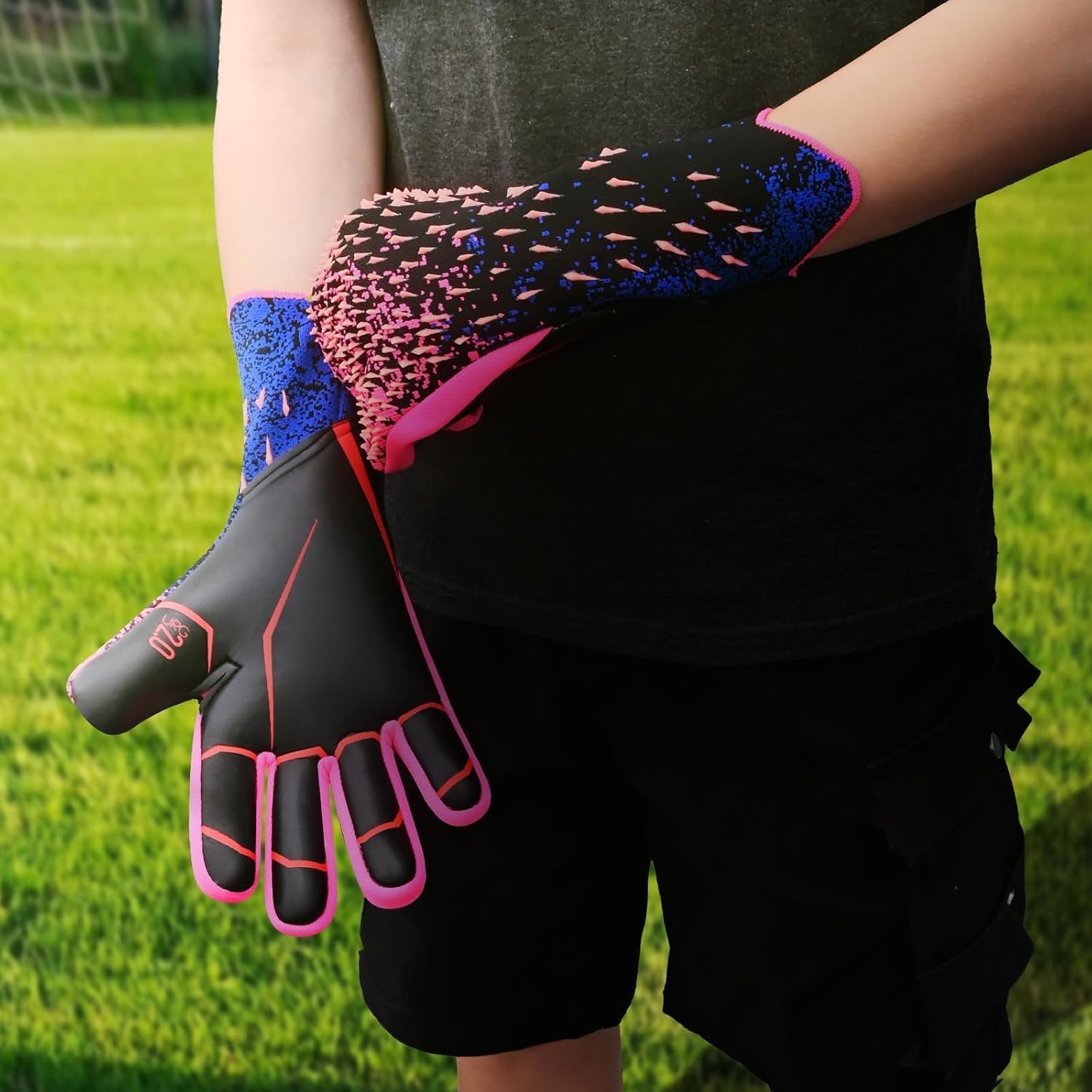 Soccer Goalkeeper Gloves, Ultimate Grip Football Goalie Gloves with Size 6/7/8/9/10, Strong Receiver, American Football for Men, Boys, Youth, Adult, Kids and Small Hands