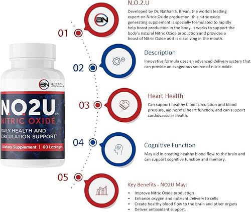 Miniatura 7 de Bryan NITRICEUTICALS - Suplementos naturales de óxido nítrico para hombres y mujeres, promueve la circulación sanguínea, la entrega de oxígeno y