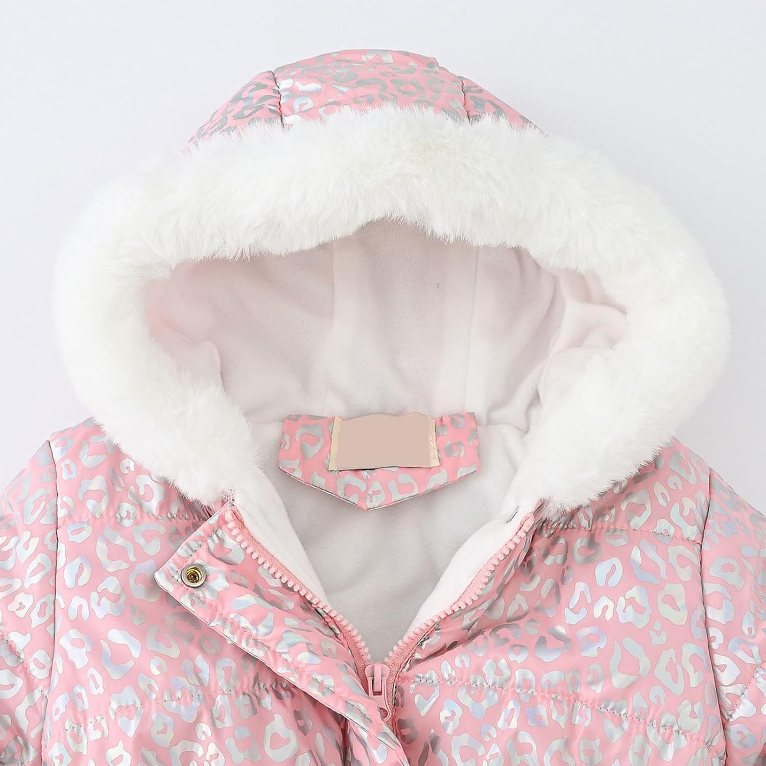 Girls' Down Coat with Hood Winter Jacket Print Zip Up Outwear Fleece Thicken Thermal Warm Down Jackets With