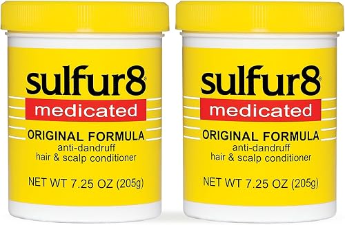 SULFUR8 Medicated Anti-Dandruff Hair & Scalp Conditioner 7.25 oz – Helps Control Dandruff, Soothes Itchy Scalp & Moisturizes Hair with Refreshing Clean Fragrance, For All Hair Types (Pack of 2)
