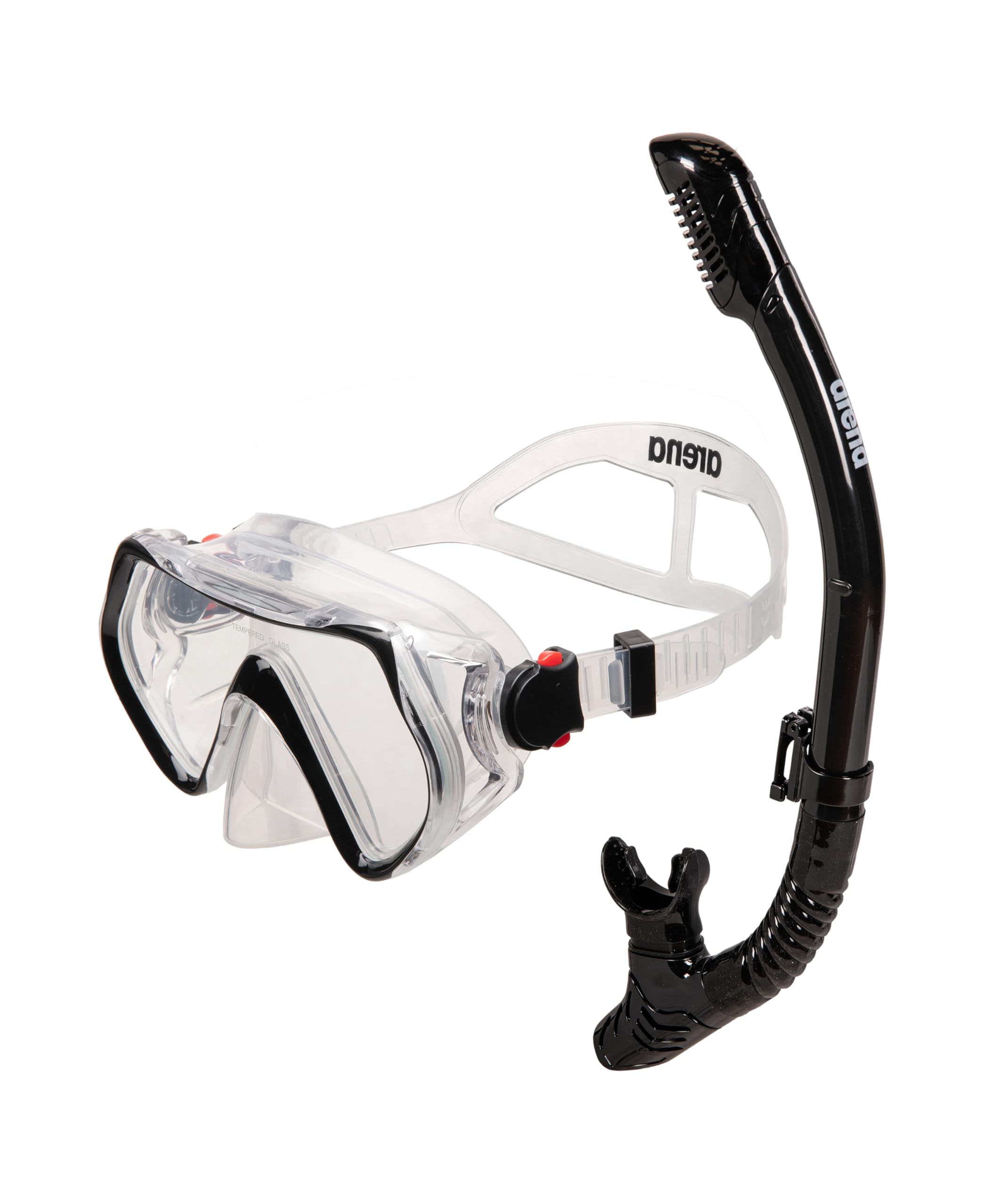 arena Panoramic Mask and Mouthpiece Set for Adults, Unisex Snorkeling Mask, Panoramic Mask with Wide Field of View, Snorkel Set Adults with Anti-Leak Technology, Hypoallergenic Silicone
