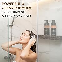 Vista 5 de Champú de aceite de batana antiadelgazamiento y acondicionador hidratante profundo (6.8 onzas x 2) aroma a hierbas naturales, cuidado del cabello