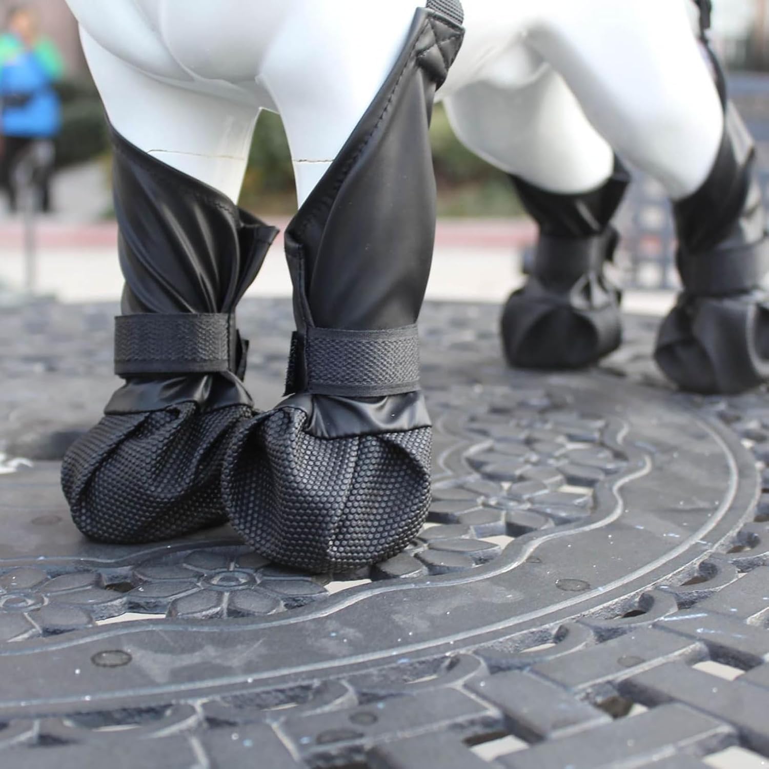 Freebily Dog Waterproof Suspender Boots Anti-slip Adjustable Dogs Shoes Puppy Boots Paw Protector Outdoor Leggings Type A XS 8 71R6WS7fDoL. AC SL1500