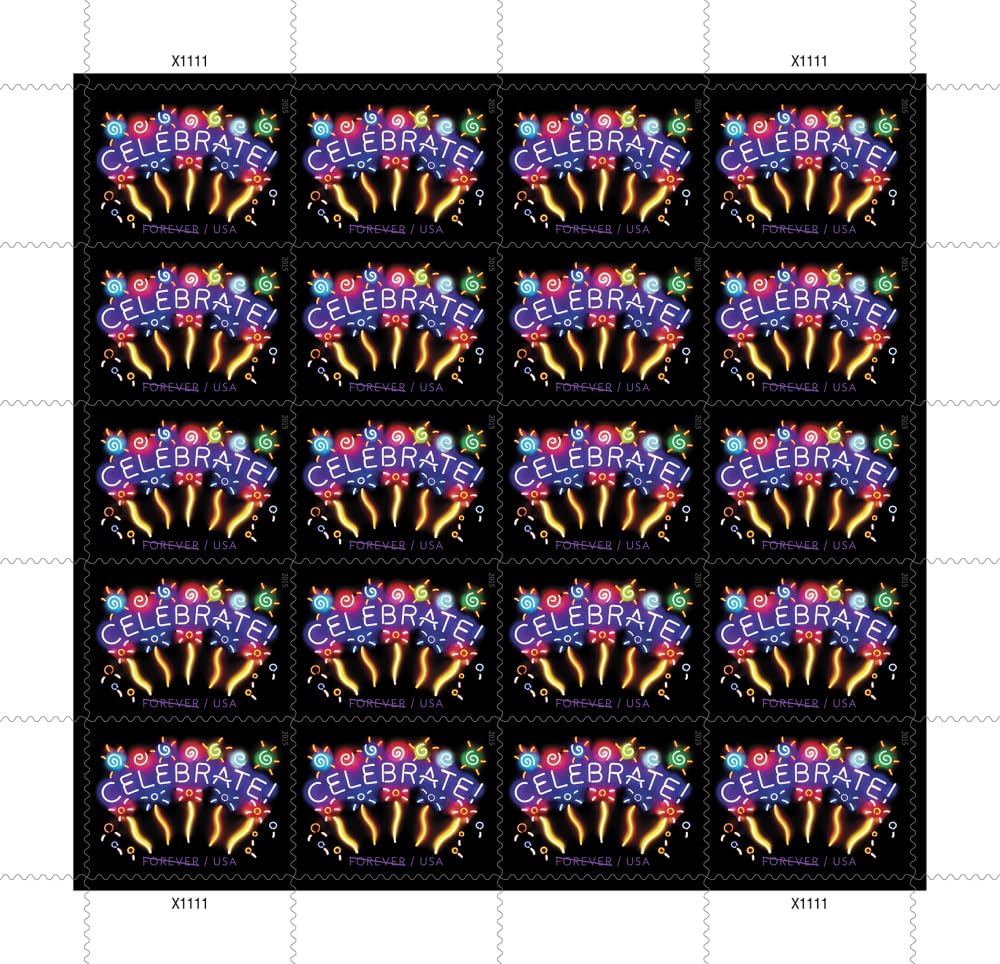 United States Postal Service USPS Celebrate 20 x Forever US Postage Stamps