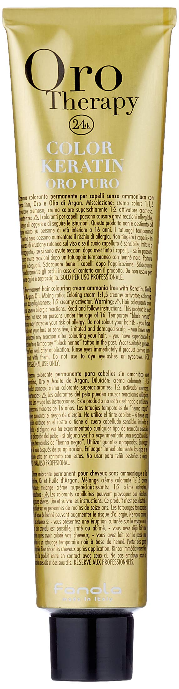 FANOLA Oro Puro Therapy Color Keratin Hair Dye 100ml 11.1 Super Blonde Platinum Ash