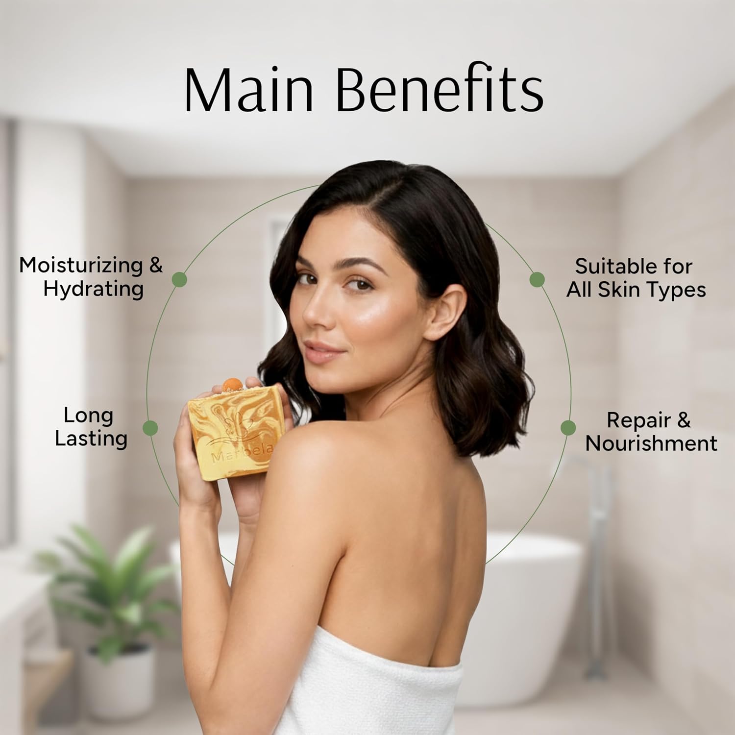 Marbela Cosmetics Peach Gardenia Face & Body Soap, 3.5 oz image 3