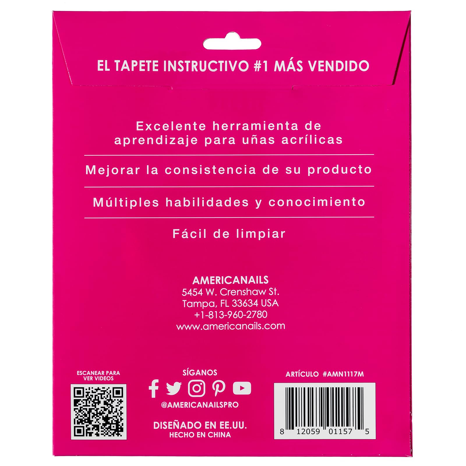 Americanails Plantilla Instructiva Mini de Silicona para Técnicas de Uñas Acrílicas: Mejora tus Habilidades, Aprendizaje Basado en Zonas y Limpieza Sencilla
