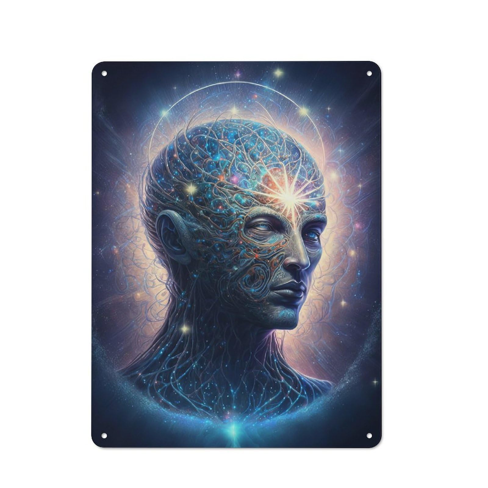 Junmoney Esoteric Zen Universe V3 Creative Office Metal Sign 40X30cm, Office Wall Decor For Hobby Room, Office, Lounge Or Living Room
