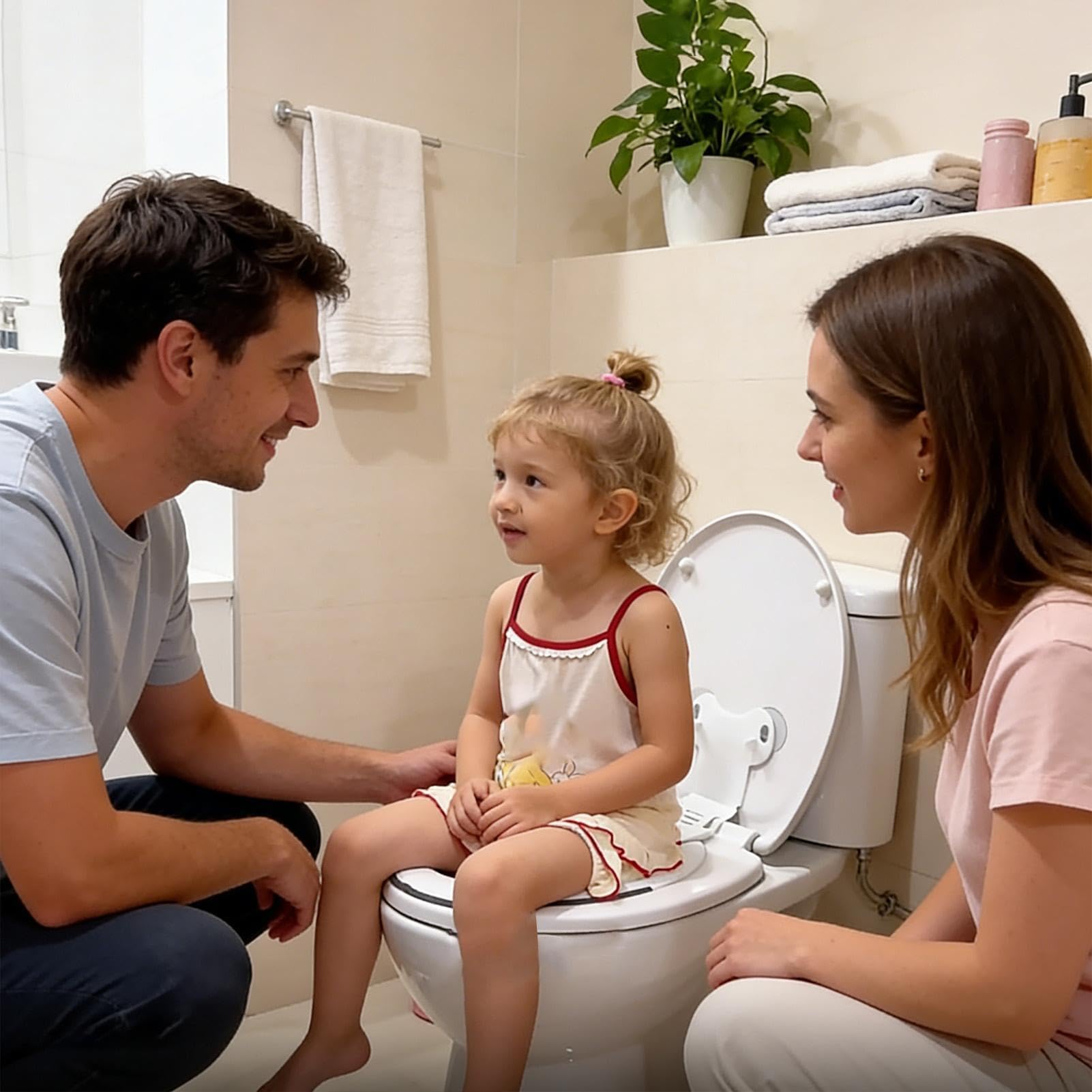 Cuscino impermeabile per bambini | Con paraspruzzi per una facile pulizia; adatto per bagni domestici e pubblici; pratico per i viaggi e in viaggio