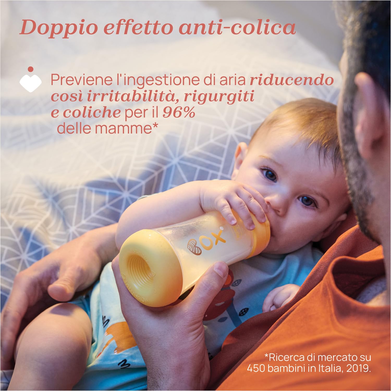 Chicco PERFECT 5, Doppio Biberon Anticolica da 150 ml, Biberon Flusso Lento da 0 Mesi + con Tettarella in Morbido Silicone, Biberon simil seno materno, Biberon anticolica per allattamento misto