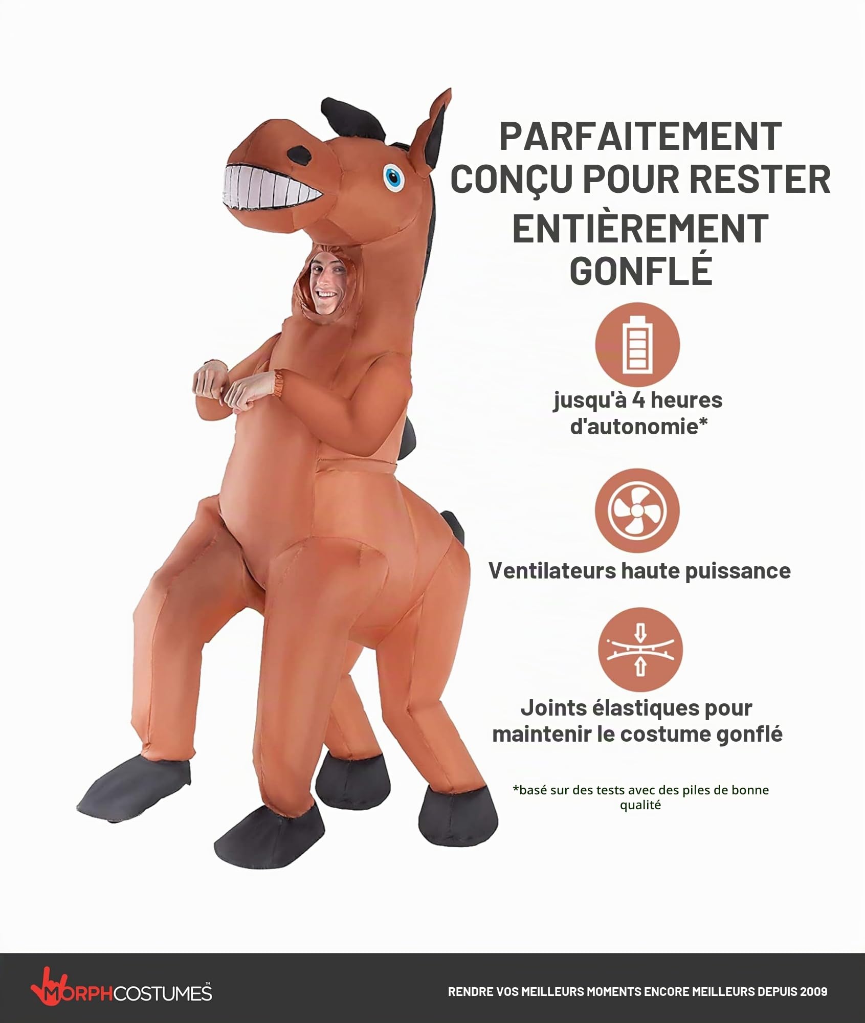 Morph Costume de cheval gonflable géant pour adulte